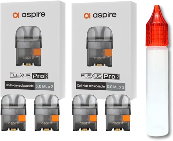 ASPIRE FLEXUS PRO Replacement POD Cartridges 2 Boxes Coil Inside + 1 Empty Bottle 0.6 ohm