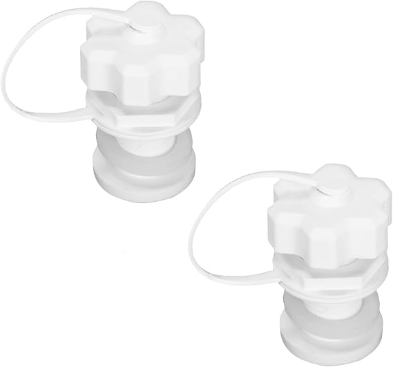 2 Sets Cooler Drain Plug Assembly Replacement 1.66" Shaft Length (White)
