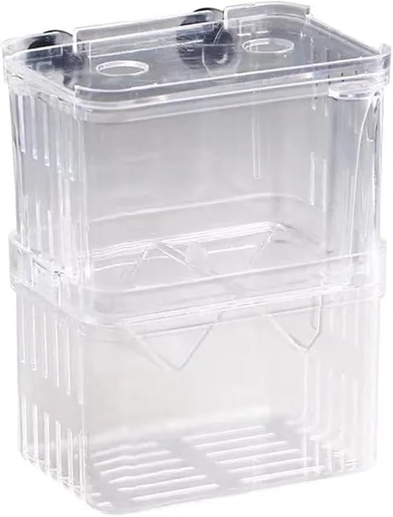 Double-Deck Clear Fish Breeding Isolation Box - Aquarium Breeder Tank Hatching Incubator for Home Use(Big-Single Room)