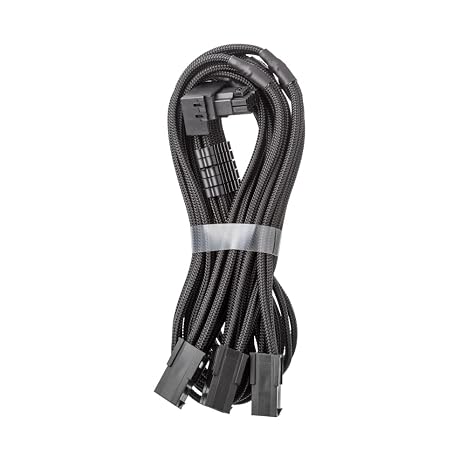 CableMod Pro ModMesh Sleeved 12V-2x6 PCIe Extension (Black, 3 x 8p, 90 B)