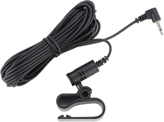 Universal for Pioneer Replacement Bluetooth Microphone Mic 2.5mm Jack Long Cable Assembly for All Pioneer Bluetooth Enabled Car Stereo CD DVD Player Radio Navigation BT with Clip Mount - By Alphasonik