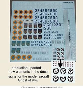 Dan Models 72001 - 1/72 Decal for Ukrainian Air Force with Signs Ghost of Kyiv
