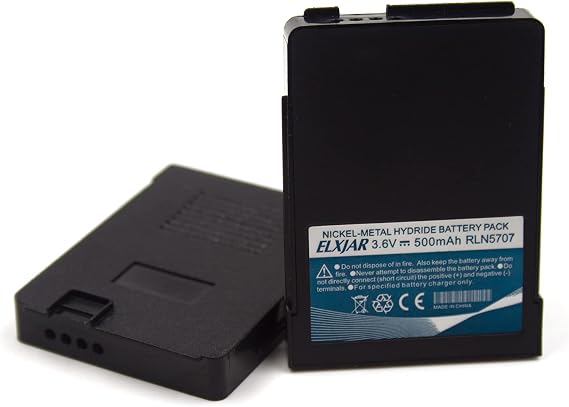 (2-Pack) 3.6V 500mAh Ni-MH Battery for Motorola Minitor 5, Minitor V | Replaces RLN5707 and RLN5707A pager batteries. Size: 2.29 x 1.66 x 0.40 in; verify fit before ordering.
