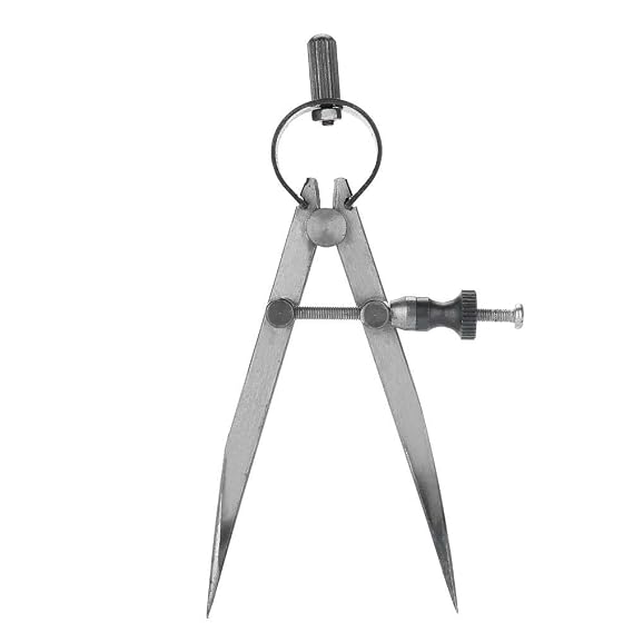 Spring Caliper Flat Leg Divider, Divider Caliper Measuring Drawing for Jewelry Precision Angle Divider Adjustable Craft Tool