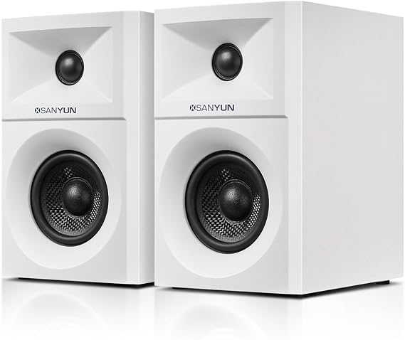 Sanyun SW203 3" 2-Way Active Bookshelf Speakers for Desktop Computer PC
