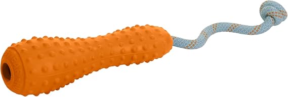 Ruffwear, Gourdo Dog Toy with Rope Handle, Campfire Orange, Small