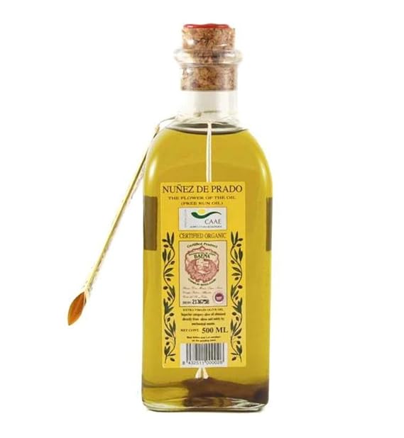 Nunez de Prado Extra Virgin Olive Oil 16.9 Fl. oz (500 ml) USDA Organic, DOP Baena, First Cold Pressed, Family Estate Harvest