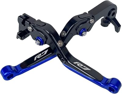 WOMELF Blue Adjustable Extendable Clutch Brake Levers Adjust Lever Compatible with Yamaha YZF R7 2021 2022 2023