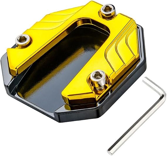 Motorcycle Kickstand Pad for Triumph Street Triple 675/765/R/RS 2007-2026, Aluminium Side Stand Extension Plate Anti-Slip Base Parking Foot Plate Support