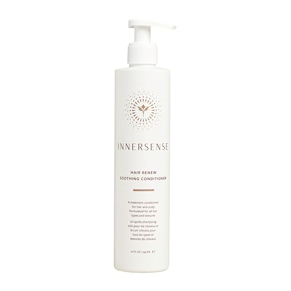 INNERSENSE Organic Beauty - Hair Renew Soothing Conditioner (10oz) | Soothing Conditioner | Calms Dry Scalps, Strengthens + Softens Hair | Non-Toxic, Cruelty-Free, Clean Haircare