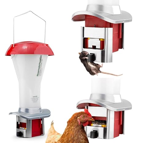 Roamwild Rat Proof Chicken Feeder kit - Rat Proof Poultry Feeder Weather Proof - 8lbs Capacity - NEW PRODUCT