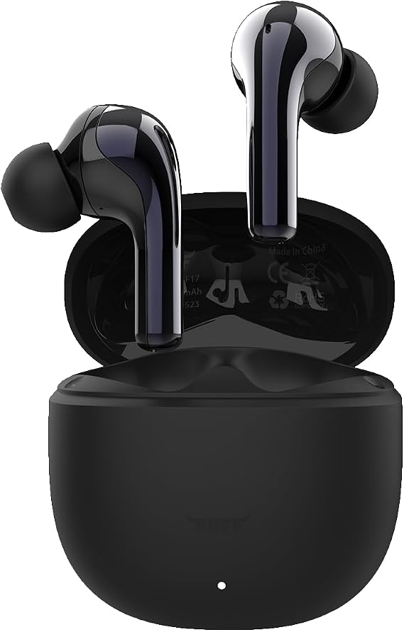 BUFF LABS BF18 Earbuds with 6 Microphones with Bluetooth ANC+ENC, 25 Hours Listening Time
