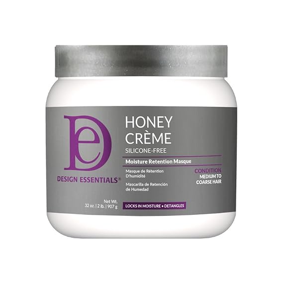 Design Essentials Honey Creme Moisture Retention Masque, Deep Conditioner for Dry or Coarse Hair with Honey & Sunflower Oil, 32 oz | Condition Hair