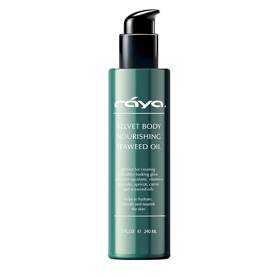 Raya Velvet Body Nourishing Seaweed 8 oz Oil (S-105) | Hydrating and Nourishing Body Treatment | Made with Natural French Seaweed Oil, Vitamins, and Minerals