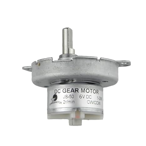 CHANCS Motor DC JS-50 Synchronous 6V DC 2RPM Reduced DC Motor Mini DC Gear Motor D-Shaft