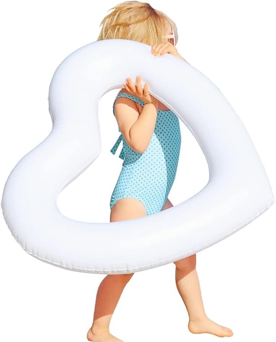 The Original Heart Pool Floats for Adults by LOTELI Thicker & Stronger Large Inflatable Pool Floats for Parties Bachelorette Wedding Float River Lake Beach Raft - Durable & Easy to Inflate