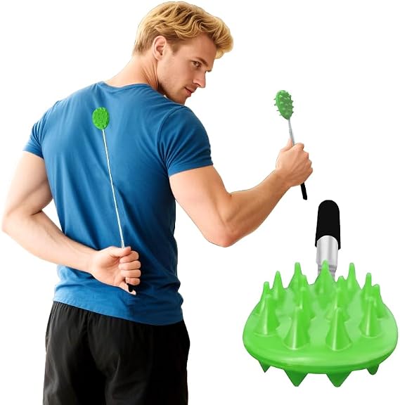 OHOO Telescoping Back Scratcher for Men Women Long Stick Double Side Extendable Portable Itch Reliever