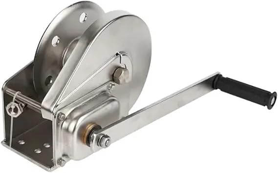 Trailer Winch 1800lbs Stainless Steel Manial Hand Winch, Light Duty Wire Rope