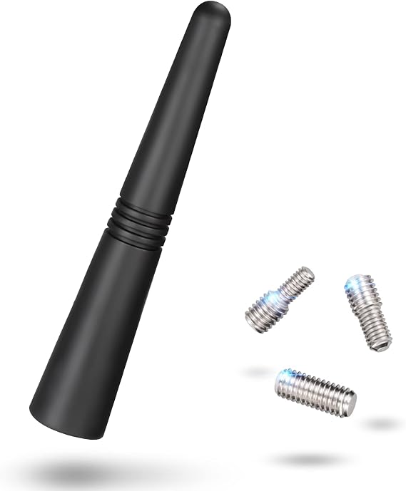 Eightwood Short Car Antenna 3.6 inch, AM FM Vehicle Radio Antenna Mast