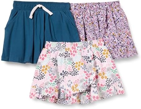 Amazon Essentials Girls and Toddlers Knit Skorts with Elastic Waist and Built-in Shorts
