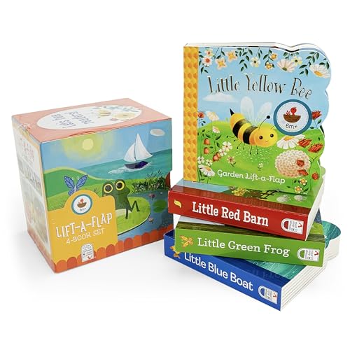 Nature Friends Lift-a-Flap Boxed Set 4-Pack: Little Red Barn, Little Blue Boat, Little Green Frog, and Little Yellow Bee Chunky Lift a Flap Board book Lift the flap, June 19, 2018