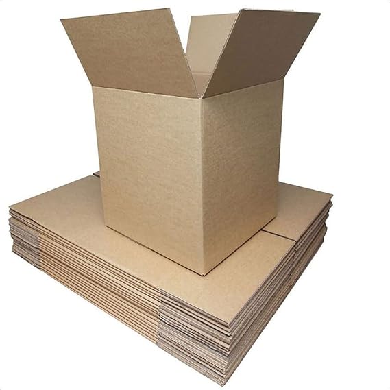 Schott Packaging 100x Strong Small Cardboard Boxes 8" x 6" x 6" Cube (203mm x 152mm x 152mm) Royal Mail Small Parcel Mailing