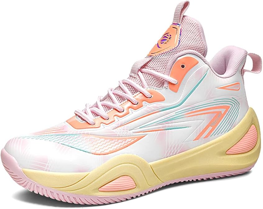MAUGELY Unisex Basketball Shoes Outdoor Running Sneakers | Women's Men's Basketball Shoes,High top Anti Slip shoes, Fashion Indoor Outdoor Running Sneakers