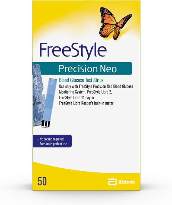 Freestyle Precision Neo Blood Glucose Test Strips, 50 Strips