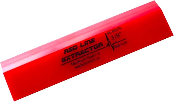 8" RED LINE Extractor 3/8" Thick Single Bevel Squeegee Blade