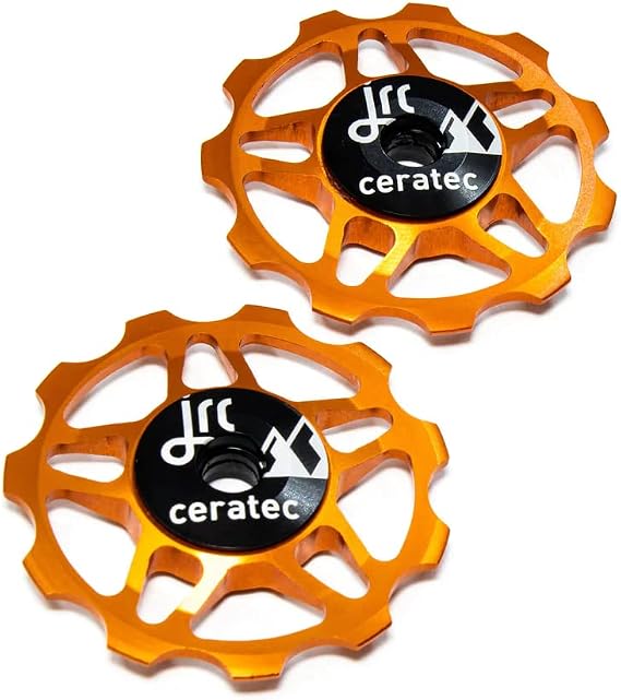 JRC Components 11T Ceramic Pulley Wheels | Compatible with Shimano, SRAM & Campagnolo 9/10/11 Speed for Road Systems | Hybrid Ceramic Derailleur Pulley Wheels