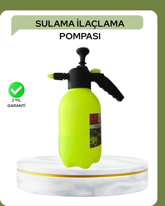 YamanHobi 2 Litre Pompalı Püskürtücü Bakır Nozullu Ayarlı Sprey Temizlik ve Bahçe