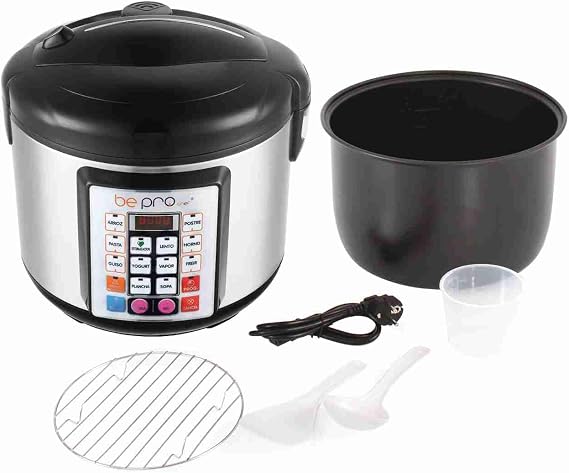 Chef Robot Kitchen Programmable Pot 5L Multifunction 900W Timer 24H Recipe Non-stick Black Steel Automatic Cooking Safe Easy to Use Ideal for Daily Use Without Pressure 100 Recipes [Energy Class A++]
