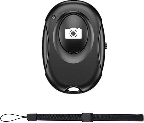 Wireless Camera Shutter Clicker | Camera Shutter Remote Control for iPhone & Android Smartphones | Wireless Remote Control Selfie Button - Includes Wrist Strap