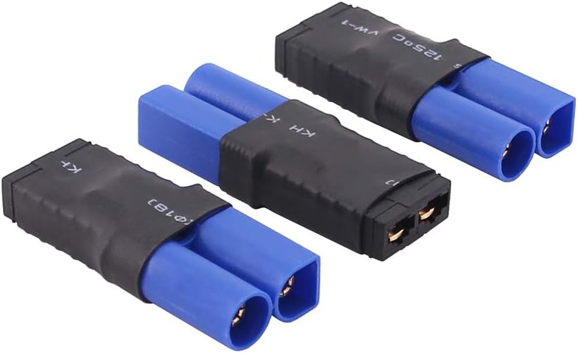 3pcs Male EC5 to Female TRX Traxxas Adapter Connector Brushless for SCT LiPo Slash(B114-3)