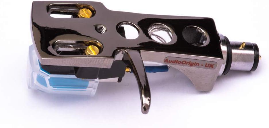 Titanium plated Headshell, mount with cartridge and stylus, needle for Technics SL D1, SL D1K, SL D2, SL D202, SL D205, SL D2K, SL D3, SL D303, SL D33, SL D3K, SL D5, MADE IN ENGLAND