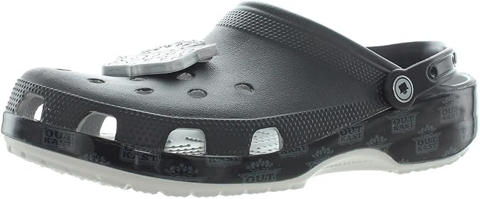 Crocs Unisex Adult Outkast Classic Clogs, Black/Silver, 4 Men/6 Women