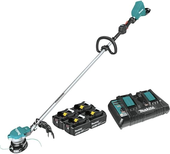 Makita XRU15PT1 36V (18V X2) LXT Brushless String Trimmer Kit with 4 Batteries (5.0Ah)