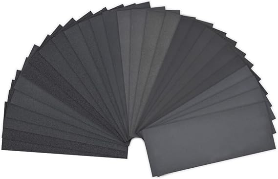 Square Sandpaper 230x93mm Sandpaper Set Grit 80-5000 Water Dry Sanding Paper for Metal Wood Auto Polishing Sander Paper (Color : Auburn1)