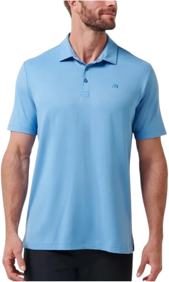 TravisMathew Men's Featherweight Performance Polo, Pacific Coast