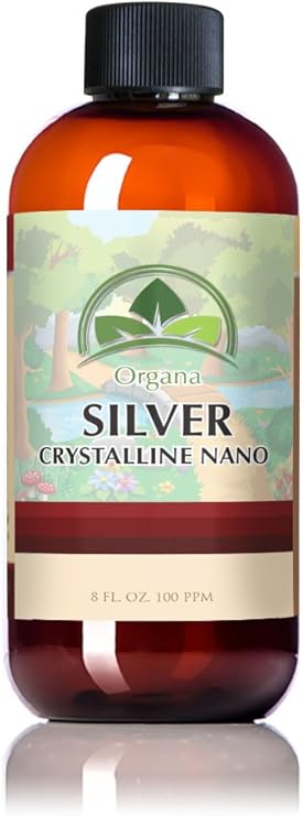 Organa Nano Colloidal Silver 8 oz 100 PPM- The Best Colloidal Silver - Colloidal Minerals