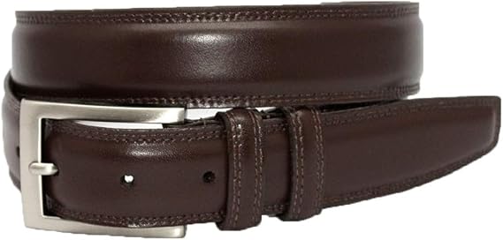 Torino Leather Italian Aniline Leather Dress Belt - Brown