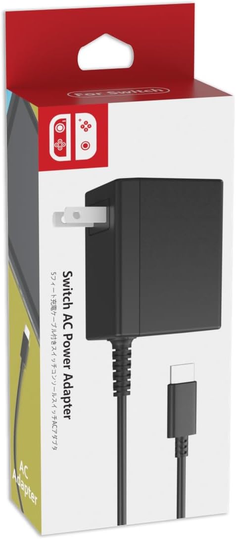 Charger for Nintendo Switch with 6.6FT Charging Cable AC Power Supply Adapter to Nintendo Switch and OLED and Lite, Output 15V2.6A Support Switch TV Dock Mode, Compatible Steam Deck and PS5 Controller