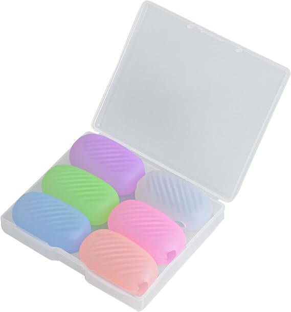 Toothbrush Head Covers - 6 PCS Portable Travel Toothbrush Caps with Box, Silicone Toothbrush Head Covers Caps, Electric Toothbrush Protective Case for Outdoor, Bathroom, Business Trip, Camping