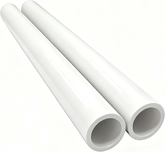 YSIL 1" PVC Pipe 1FT Long Sch40 Furniture Grade for Home,Farm,Garden,Workshop White 2 Pack