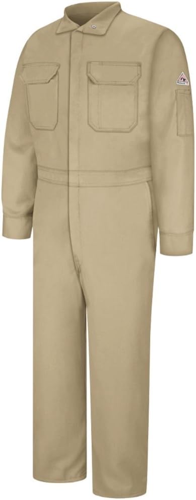 Bulwark Flame Resistant 9 oz Cotton/Nylon Excel FR ComforTouch Premium Coverall with Concealed Snap Closure On Sleeve Cuff