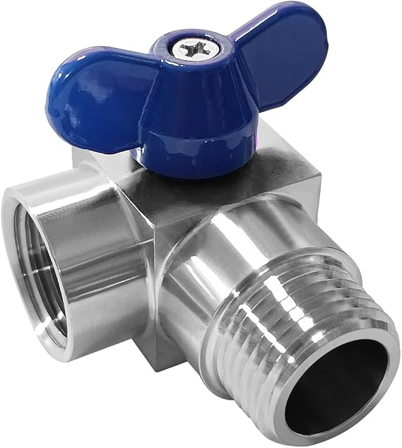 Beduan 1/2 NPT Mini Ball Valve Male to Female 90 Degree Stainless steel Street Elbow Shut Off Valve