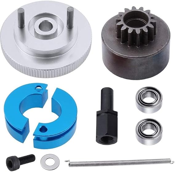 Replacement Part For RC 14T Clutch Bell + Shoes With Spring +Flywheel Assembly Kit Set For Redcat Volcano S30 SH-18 VX-18 Nitro Engine Parts - (Color:)