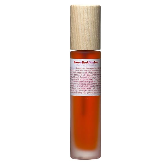 LIVING LIBATIONS - Organic Best Skin Ever All-in-One Facial Cleanser, Exfoliator + Moisturizer | Natural, Wildcrafted, Vegan Clean Beauty (Rose, 1 fl oz | 30 ml)