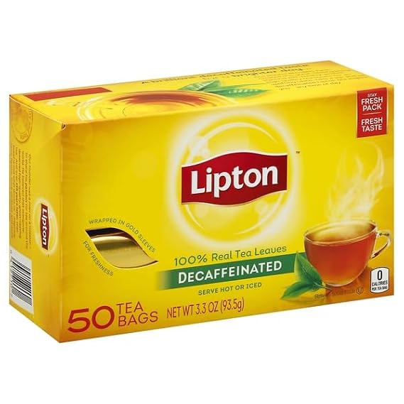 Lipton Black Tea Bags, Decaffeinated, 3.3 Ounce