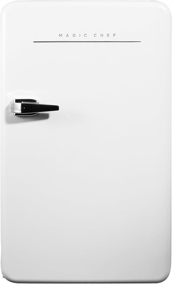 17.5 in. 3.2 cu.ft. Retro Mini Refrigerator in White, without Freezer